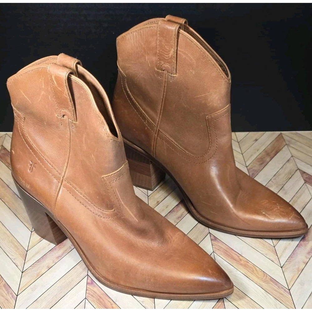 Frye Tan Ankle Boots